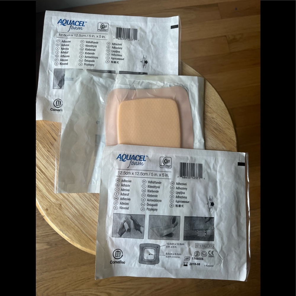 3 Aquacel Foam Gelling Adhesive Dressings for the skin